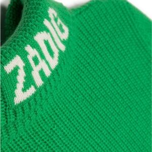 Zadig & Voltaire Kids - logo-intarsia knitted Sweater - Green - Size 14